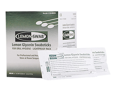 Wattestäbchen zur Mundpflege Lemon Glycerin Swabs