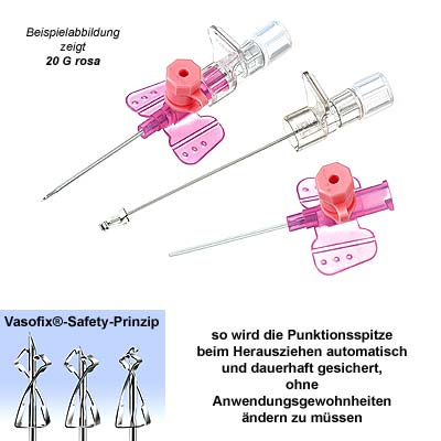 Venenverweilkanüle Vasofix Safety G 16 grau